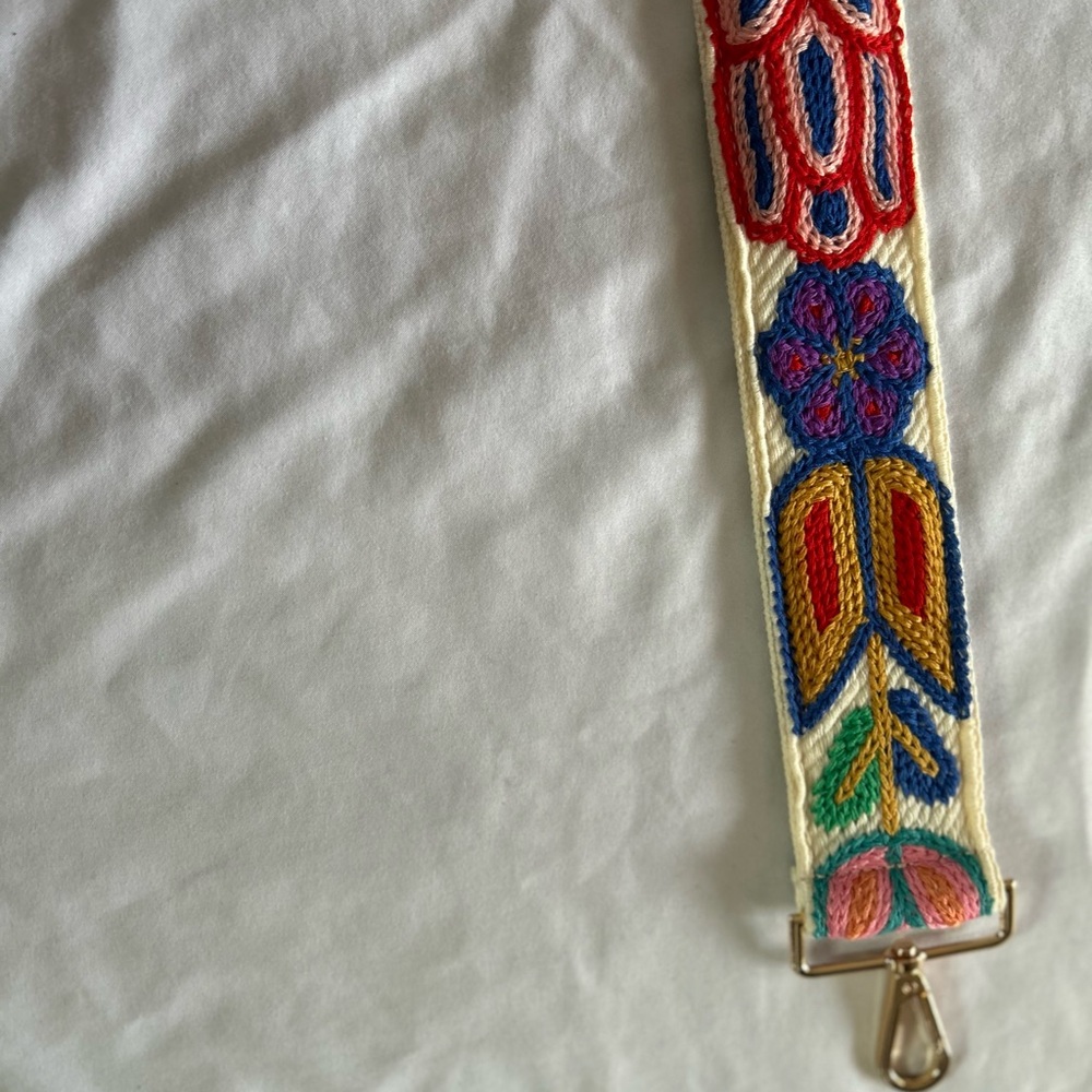 Source Unknown Multicolor Embroidered purse strap floral embroidery pattern - Picture 6 of 13